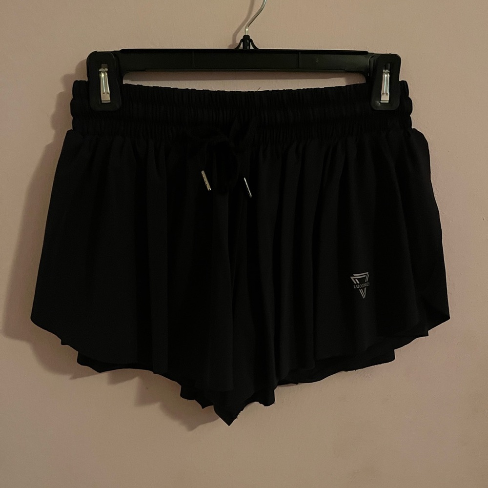 Amazon Black Athletic Shorts Lightweight Elastic Waist